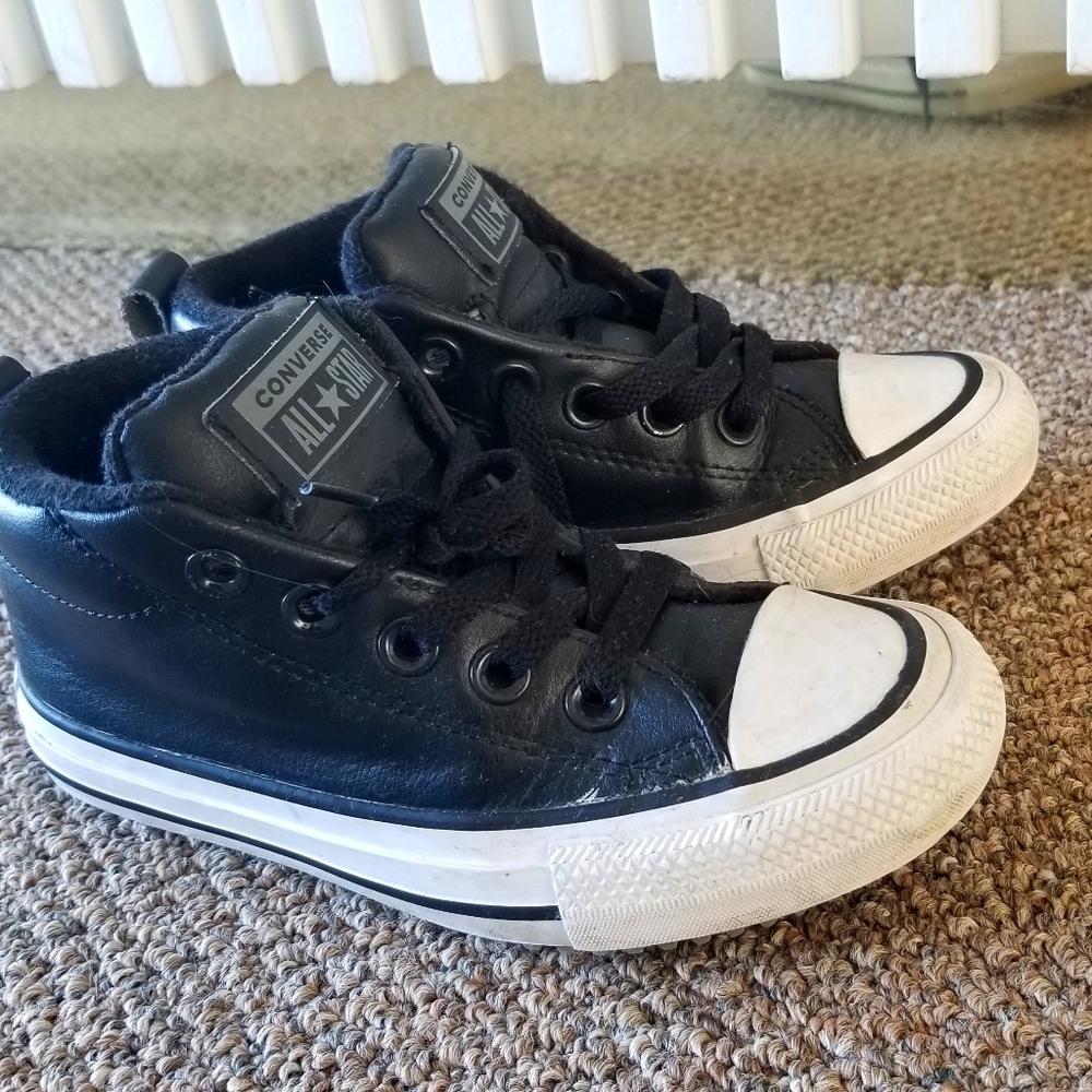 Converse All Star Leather Chuck Taylor Kids Shoes